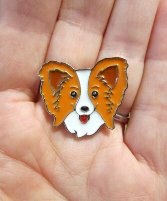 Papillon Pin Corgi Dog Hard Enamel