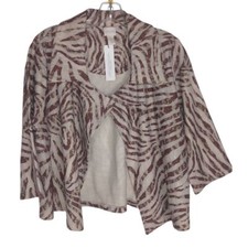 Chicos Collared Animal Print Blazer/Jacket Size 2 NEW