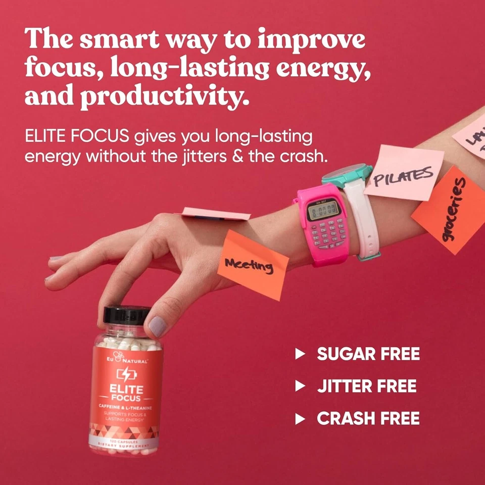 Natural Caffeine and L-Theanine Energy Capsules - 120 Count Herbal Softgels - Image 4 of 4