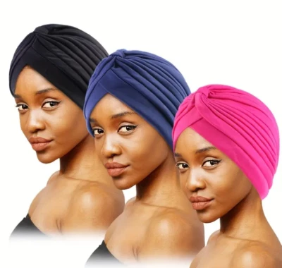 Women Muslim Stretch Turban Hat Chemo Cap Hair Loss Head Scarf Wrap Cover