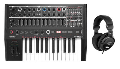 Arturia MiniBrute 2 Noir Analog Synthesier Set Bundle Pack Analogsynthesizer