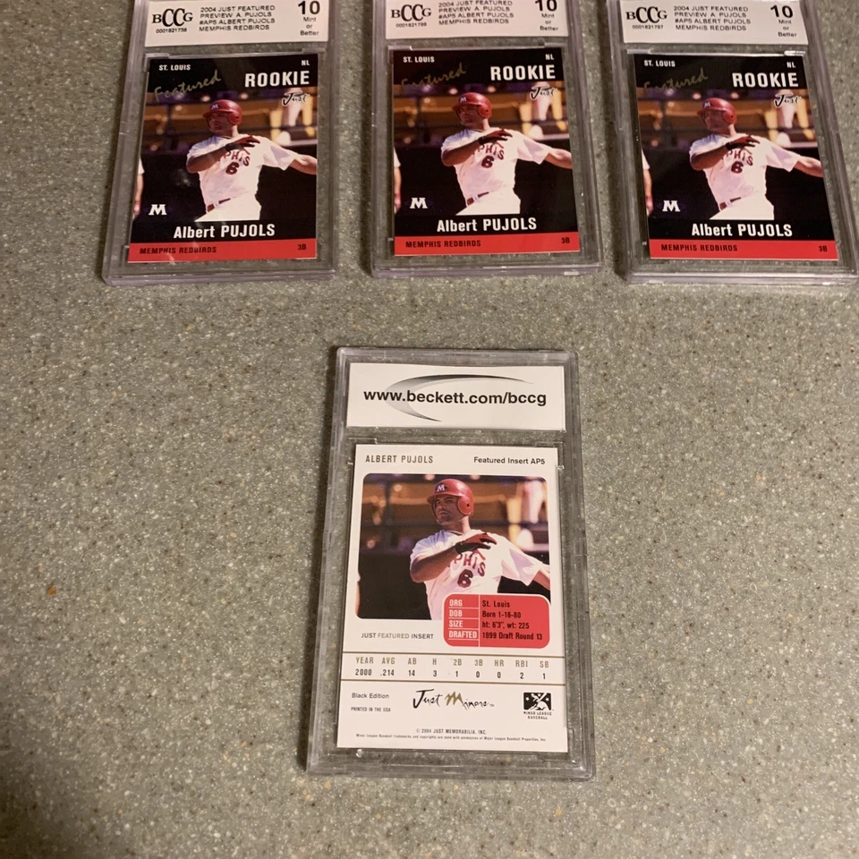 Albert Pujols/BCCG 10 2004 Just Featured vista previa/negro solo uno Foto 4 de 4
