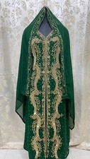 Sale Green Royal Luxury Collection Bedded Dubai Fancy Kaftan Wedding Dresses 49