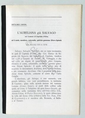 B. Campora - L'Aureliana schon Salvago in der Gemeinde Capriata d'Orba - 1916