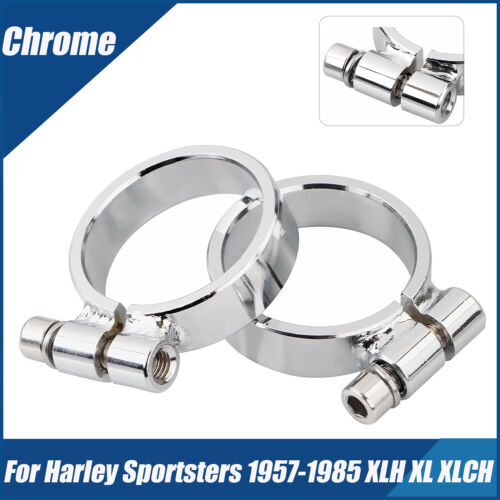 Exhaust Port Clamps For Harley XL Ironhead Sportster 1000 XLCH XL XLH 1957-1985 - Picture 1 of 12