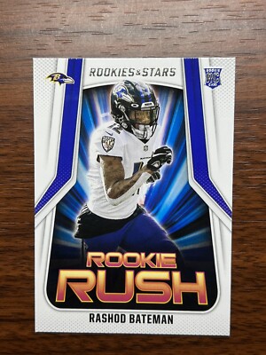 2021 Rookies & Stars Rashod Bateman Rookie Rush #RR-10 Panini Baltimore Ravens