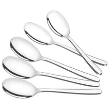 9.7-Inch Stainless Steel Serving Spoon 8 Piece Large Buffet Spoons