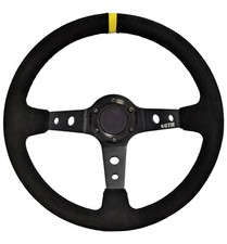 Drifting Steering Wheel Black Suede/Spars Rally 350mm Deep Dish Drifter STR