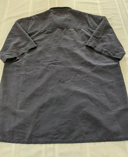 OCEAN CURRENT Polynosic Blend Full Button Short Sleeve Casual Shirt Men's Size L - Picture 3 of 8