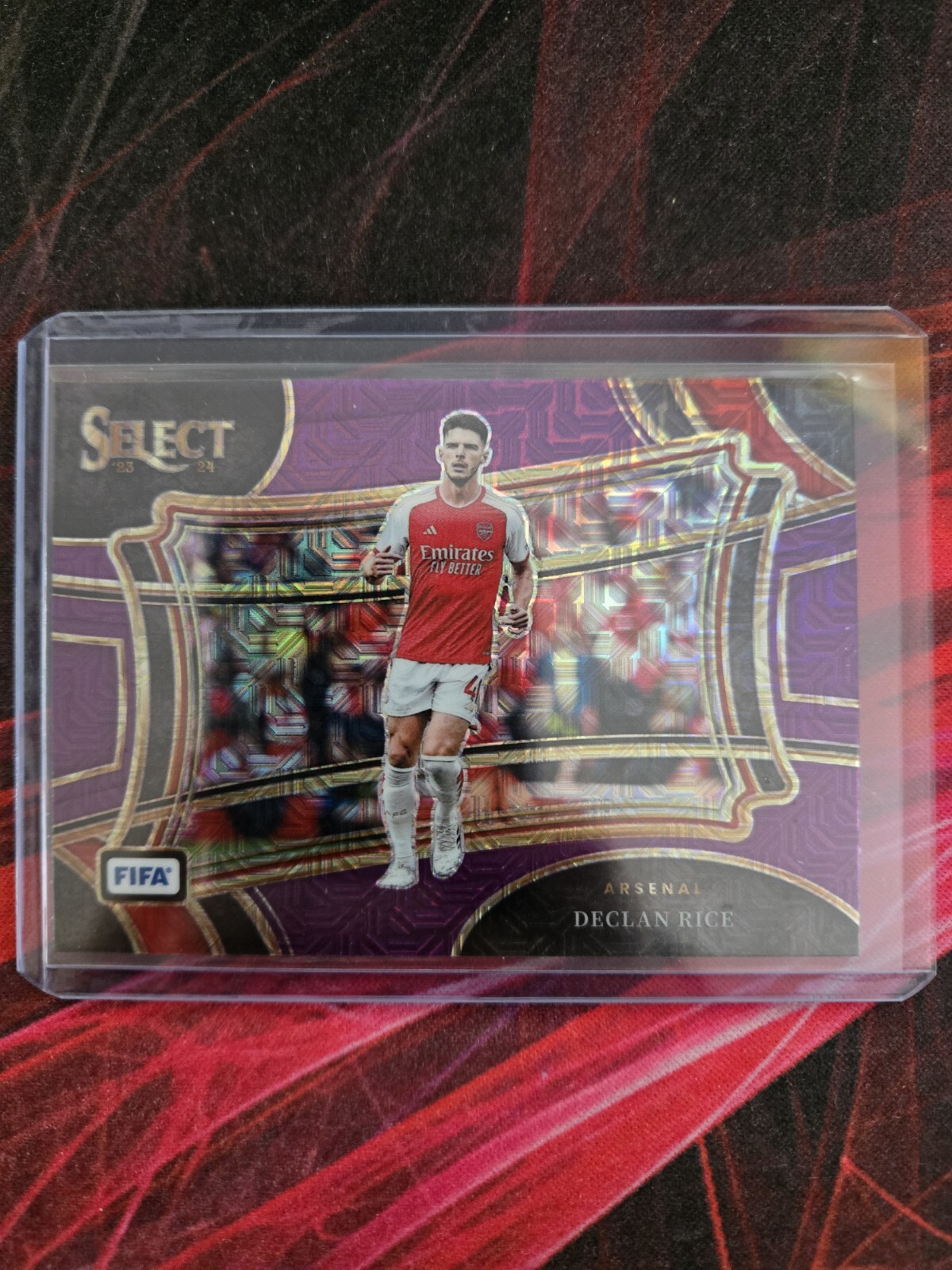 2023-24 Panini Select FIFA - Field Level Purple Mojo Prizm #202 Declan Rice