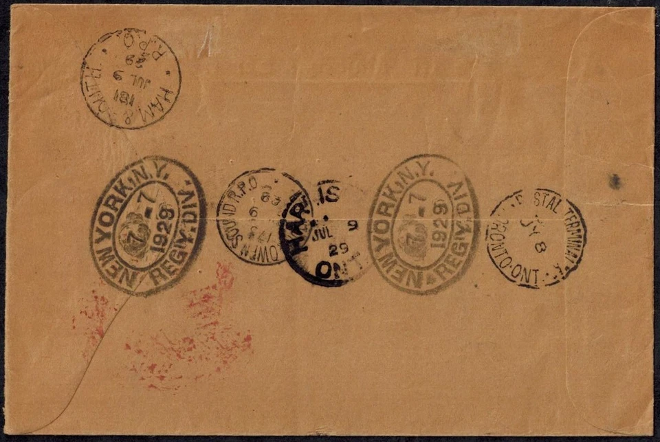 Ilhas Turcas 1929 OHMS Capa Registrada com TURKS & CAICOS CIRCLE RED & Outros - Imagem 4 de 4