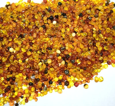Petites perles d'ambre naturel cognac baroque pièces d'ambre en vrac... - Photo 1/4