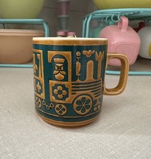VTG Hornsea Great Train Robbery Mug By John Clappison 1975 Green Tan Robbers 123
