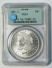 1901 O Morgan Silver Dollar PCGS MS-64 OLD GREEN HOLDER! Sight White