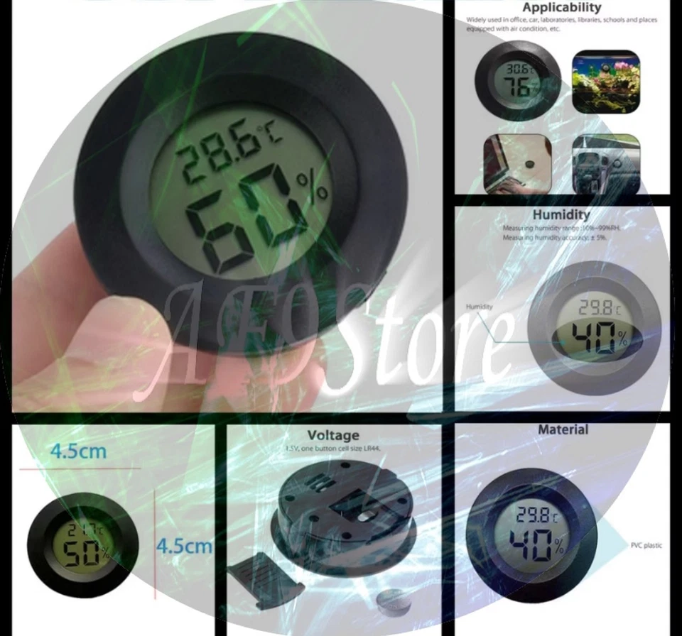 Indoor Mini Thermometer Digital Hygrometer meter Gauge, Portable Temperature - Image 2 of 4