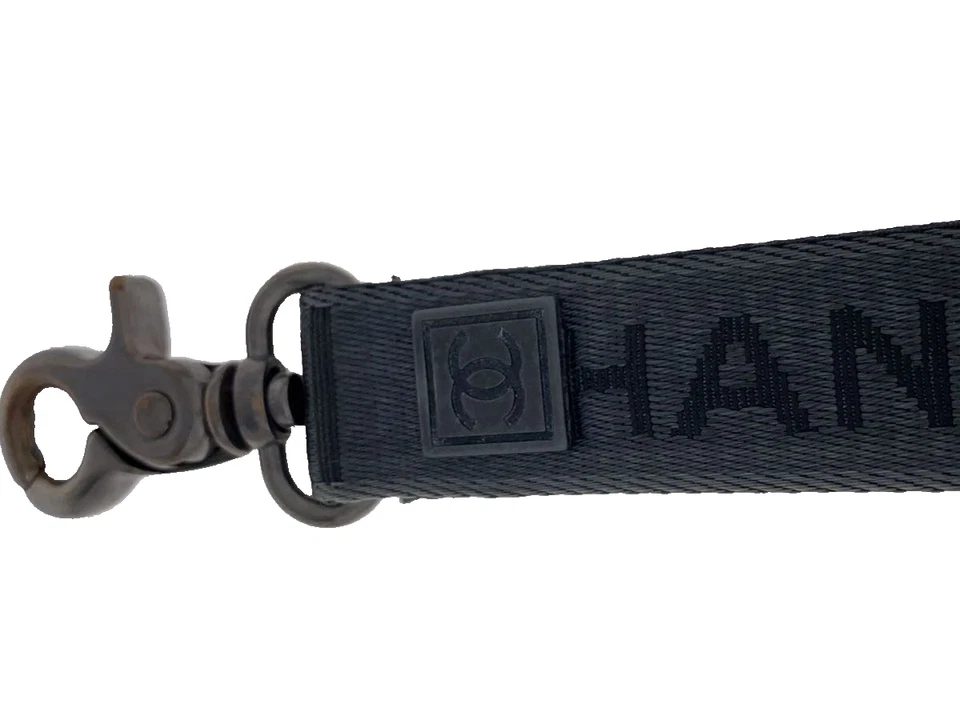 CHANEL Sports Line Coco Mark Lanyard Necklace Strap Black Nylon Men Accessories - Image 4 of 4