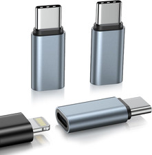 Lightening Female to USB C Male Adapter 3 Pack Compatible with iPhone 17 16 15