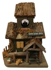 Bird House Home Sweet Home wood and Bark