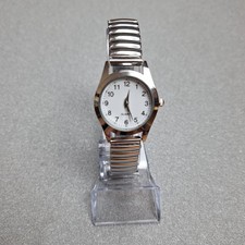 Womens Ladies Simple Basic White Dial Expander Expanding Watch Easy To Read UK