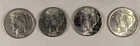 LOT OF 4 1922 P PEACE SILVER DOLLARS #1