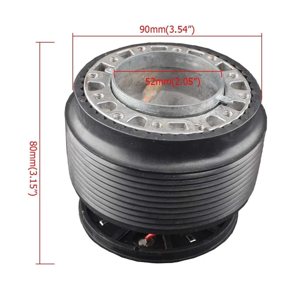 Black Boss Kit Steering Wheel Hub Adapter For Honda Civic del Sol Integra Prelud - Image 2 of 4