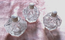 LOT DE 3 ANCIENS  FLACONS EN VERRE TAILLE