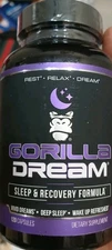 Gorilla Dream Premium Sleep Aid - Nootropic Infused SUPPLEMENT 120-Ct Exp 2027