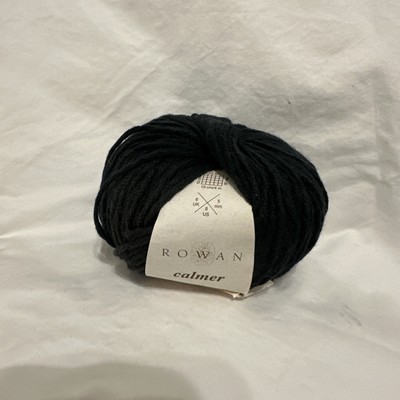 Vintage Rowan Calmer Yarn Black Cotton Blend