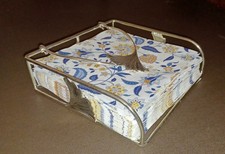 Silea plated silver napkin holder