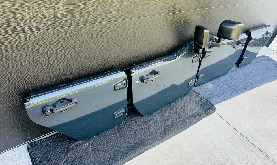 Jeep Wrangler HALF DOORS JK 4 Door FACTORY OEM JKU Unlimited Steel Blue OE In GA - Image 3 of 4