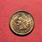 (1) Beautiful Antique 1895 Indian Head Cent/Penny BU-RED BROWN TOUGH COIN