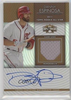 2012 Topps Triple Threads Unity Relics Sepia 70/75 Danny Espinosa Auto 0q0