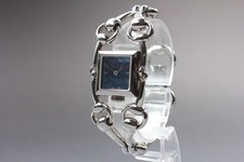 【N COMO NUEVO+】 Relojes de cuarzo Gucci Signoria 116.5 esfera azul marino con carcasa de JAPÓN