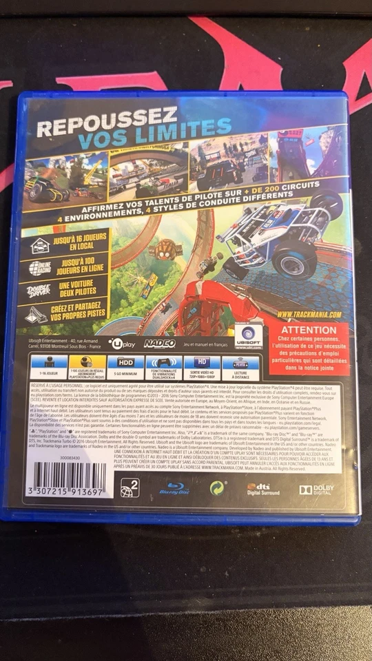 Ubisoft TrackMania Turbo PS4 PAL Course Multijoueur Jeux en ligne PEGI 3 2016 - Photo 3/4
