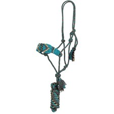 Showman Saltwater Prairie Mohair Cowboy Knot Halter w/ Lead