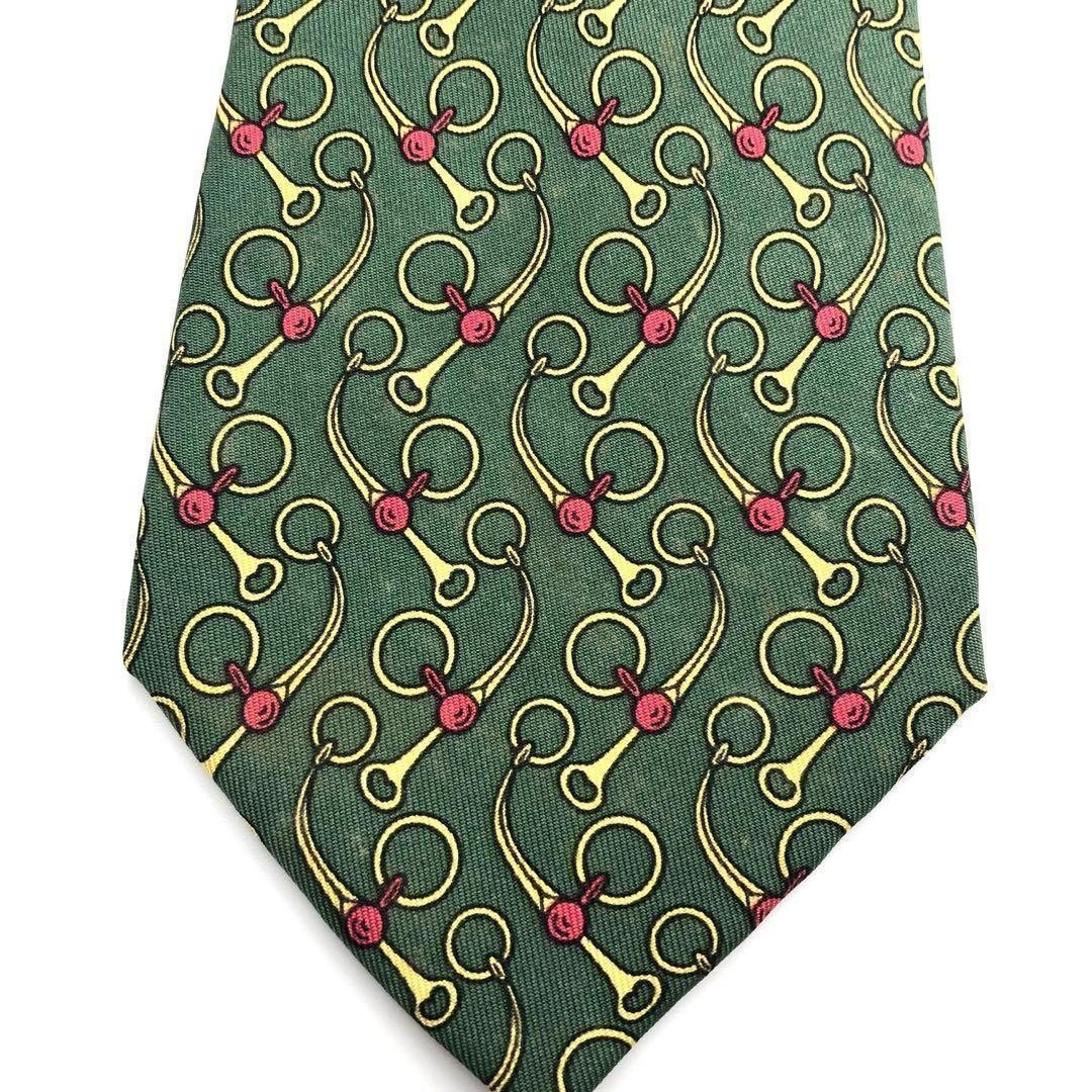 Condition HERMES Tie Metal Pattern Small Pattern … - image 8