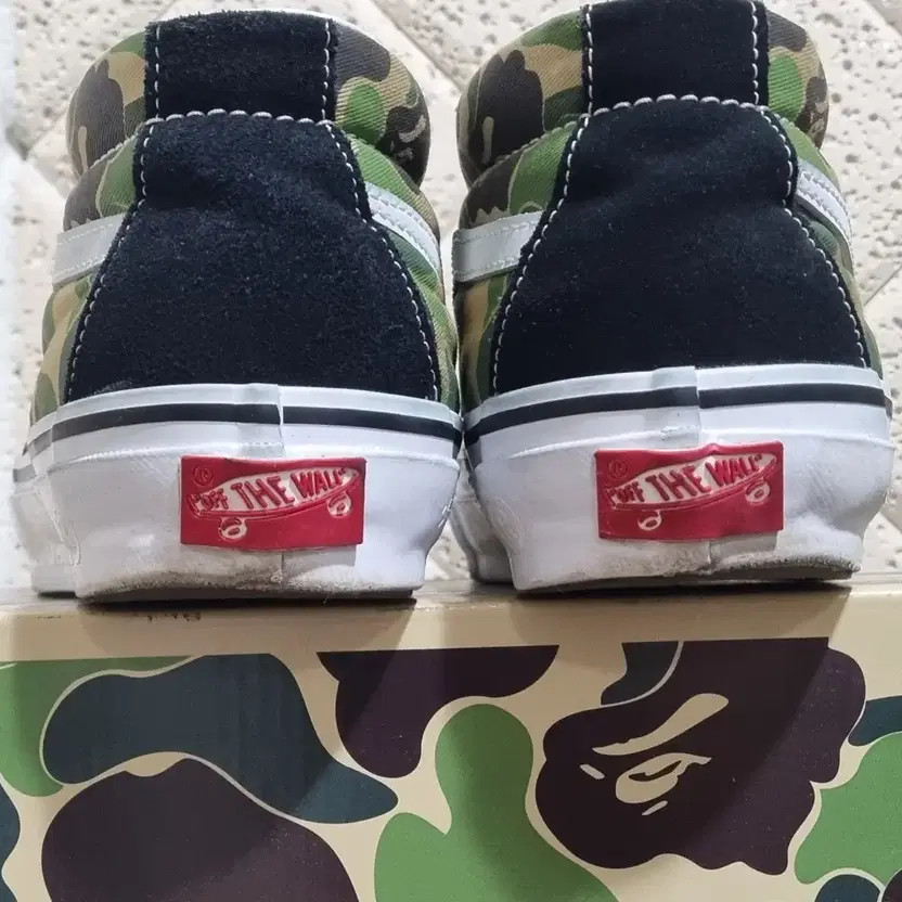 Vans x Bape Sk8-Hi Mid Sneakers, Size 265, Black Suede thumbnail 2