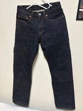 Pantalones de mezclilla rectos azul oscuro KOJIMA GENES talla 31 hechos en Japón