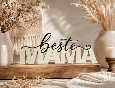 Schrift Aufsteller - beste Mama - bester Papa - Muttertag - Vatertag - Geschenk