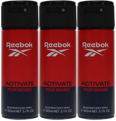 3 x 150 ml Reebok Deodorant Body Spray für Männer - Aktivieren Sie Ihre Sinne