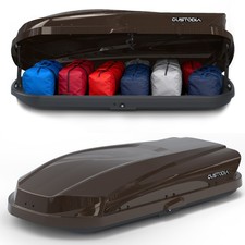 14 ft Heavy Duty ABS Vehicle Roof Top Storage Box Cargo Luggage Carrier 2 Locks