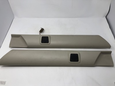 1999-2004 Land Rover Discovery Pillar Windshield Interior Trim Speaker PAIR TAN