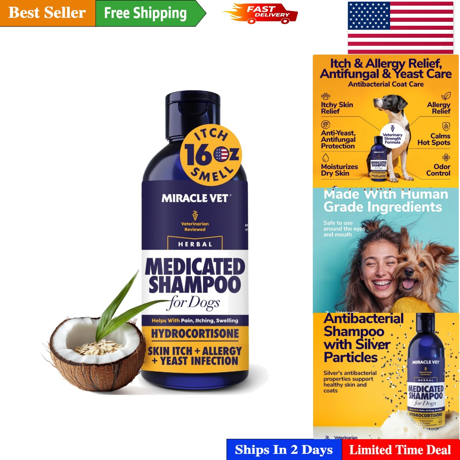 For Hot Spots & Allergies - 16 Oz Hydrocortisone Formula