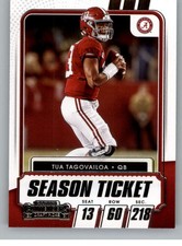 2021 PANINI CONTENDERS DRAFT SEASON TICKET #25 TUA TAGOVAILOA ALABAMA CRIMSON TI
