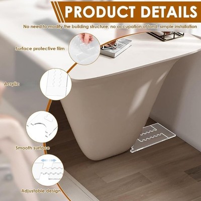2Pcs Adjustable Furniture Spacers For Sofa Bed Clear Acrylic Wall Protectors