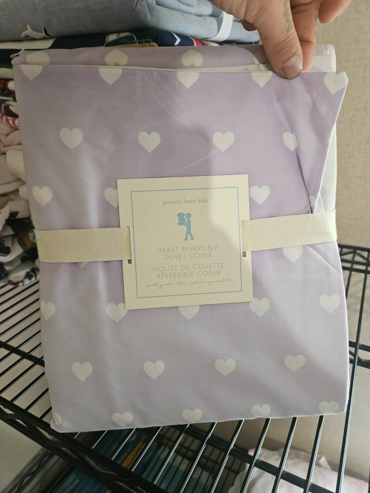 Funda nórdica reversible Pottery Barn Heart Foto 2 de 3