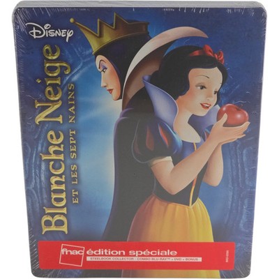 Snow White And The Seven Dwarfs Steelbook Blu Ray + DVD Disney Fnac Free B