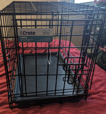 iCrate 2-Door Folding Dog Crate   Model 1518DD (Small/Toy Size)