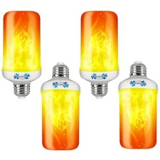 Flame Light Bulbs, 4 Modes LED Flame Effect Light Bulb, E26 Base for