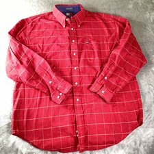 Vintage Tommy Hilfiger Flannel Shirt Men s XL Button Down Red 90 s